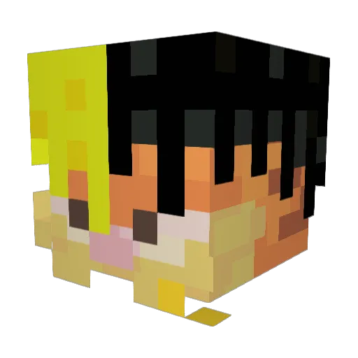 Derik_dog Minecraft avatar head, 3D render