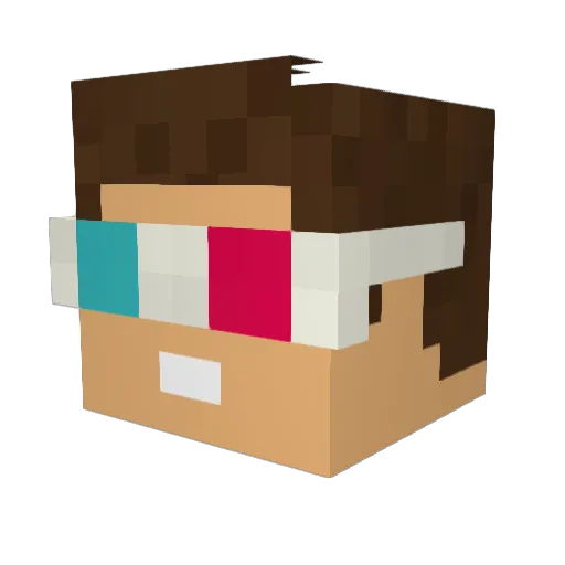 Derime Minecraft avatar head, 3D render