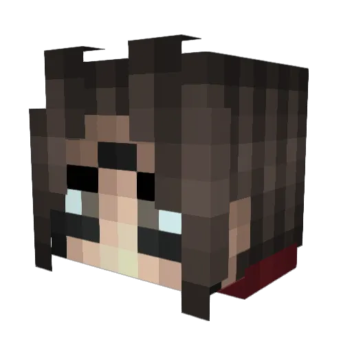 DerisMen Minecraft avatar head, 3D render