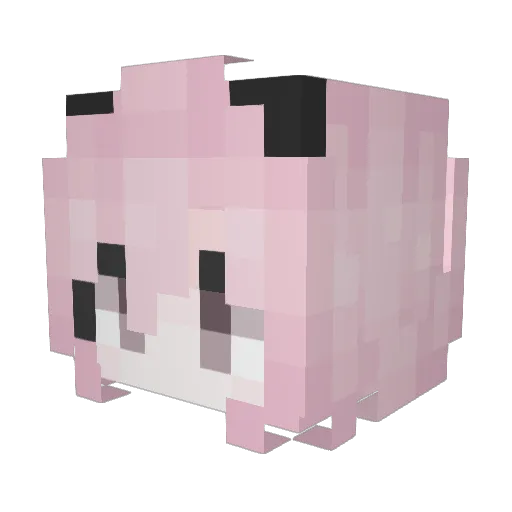 Derisa Minecraft avatar head, 3D render
