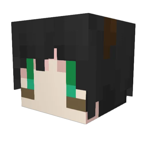 DerkMorris Minecraft avatar head, 3D render