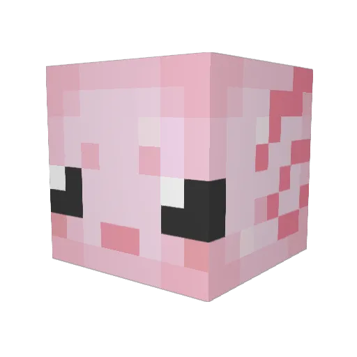 DerkOss Minecraft avatar head, 3D render
