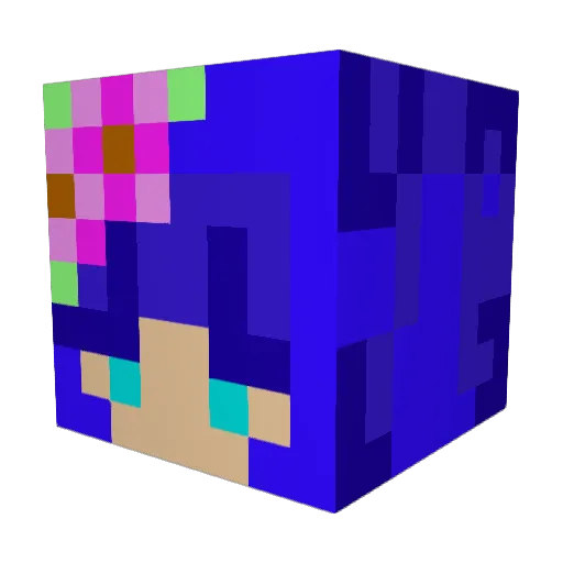 Derka5912 Minecraft avatar head, 3D render