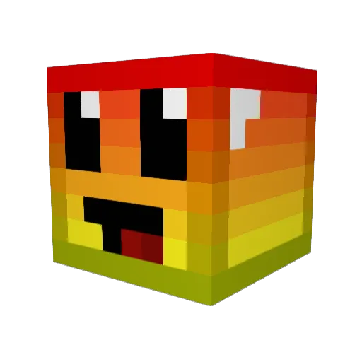 DerkaDerk22 Minecraft avatar head, 3D render