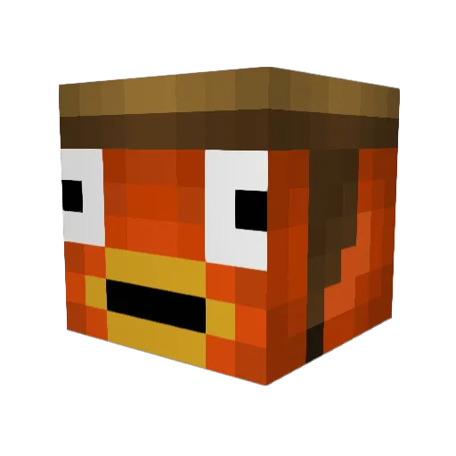 DerkleineTurke Minecraft avatar head, 3D render
