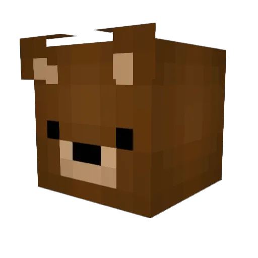 Derkxz Minecraft avatar head, 3D render