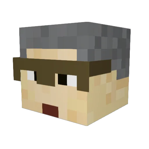 Derleich Minecraft avatar head, 3D render