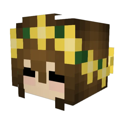 Derlxst Minecraft avatar head, 3D render