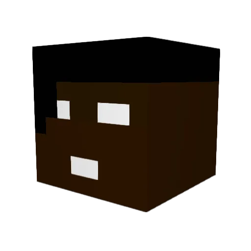 DermanAlkan Minecraft avatar head, 3D render