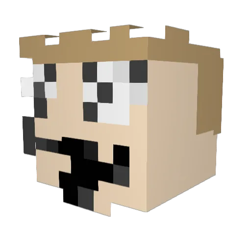 Dero__0 Minecraft avatar head, 3D render