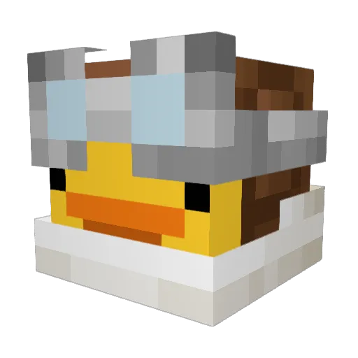 Derouqe Minecraft avatar head, 3D render