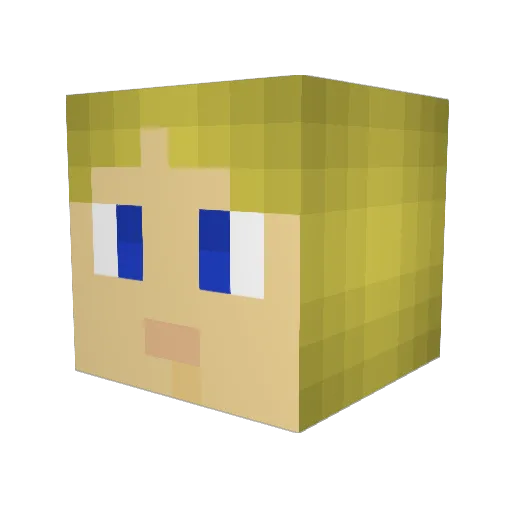 DerpAlt_13 Minecraft avatar head, 3D render