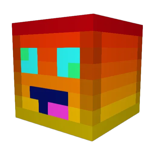 DerpB0i9001 Minecraft avatar head, 3D render