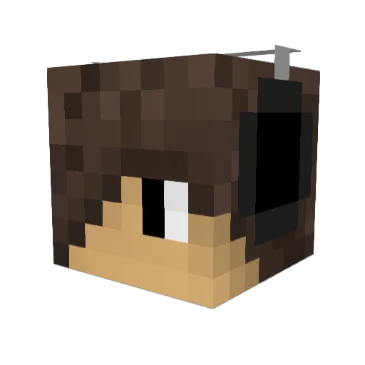 DerpBoyIV Minecraft avatar head, 3D render