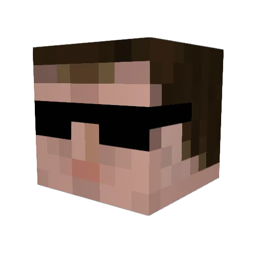 DerpDott Minecraft avatar head, 3D render