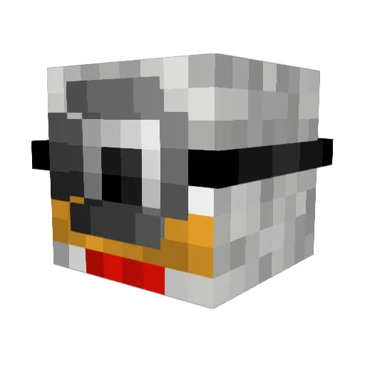 DerpDuckDerp Minecraft avatar head, 3D render