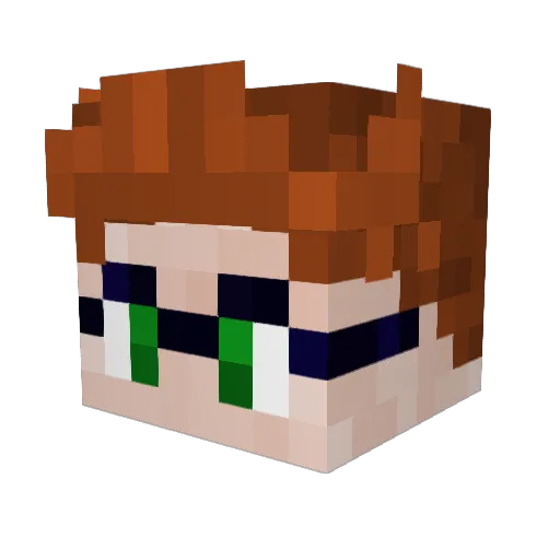 DerpGTX Minecraft avatar head, 3D render