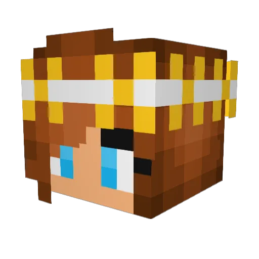 DerpNox Minecraft avatar head, 3D render