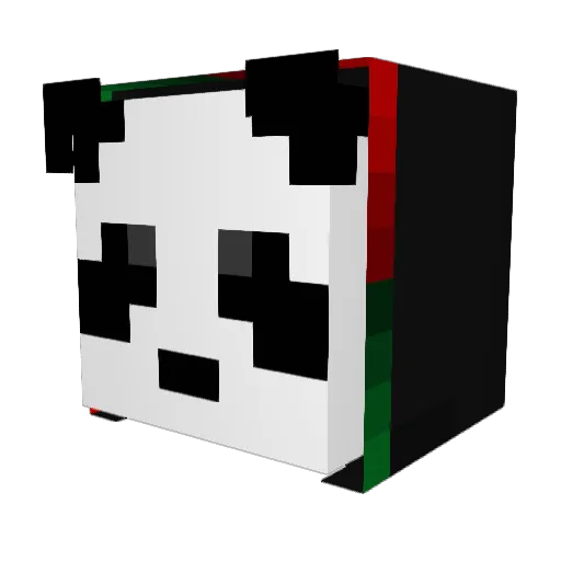 DerpPanda05 Minecraft avatar head, 3D render