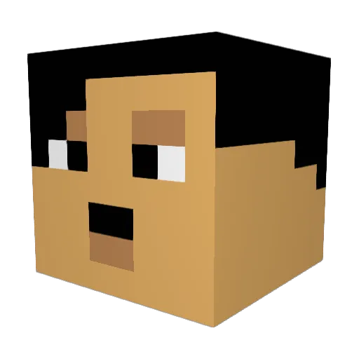 DerpProphet Minecraft avatar head, 3D render
