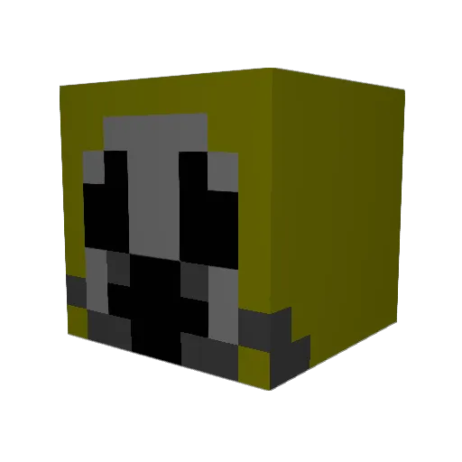 DerpStrelok Minecraft avatar head, 3D render
