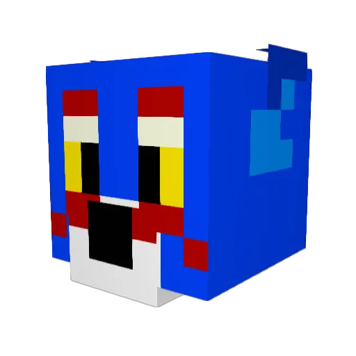 DerpTheDog Minecraft avatar head, 3D render