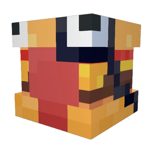 Derp_Burger Minecraft avatar head, 3D render