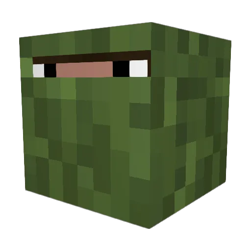 Derp_jp Minecraft avatar head, 3D render