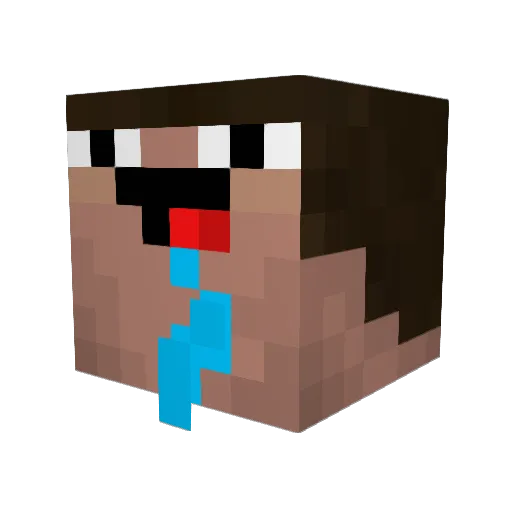 Derpaderp420 Minecraft avatar head, 3D render