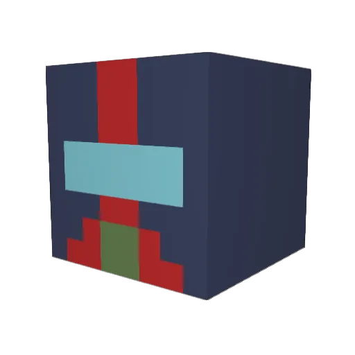Derpadoo Minecraft avatar head, 3D render