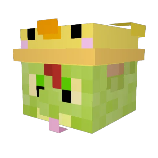 Derpay Minecraft avatar head, 3D render