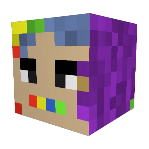 DerperSpecial Minecraft avatar head, 3D render