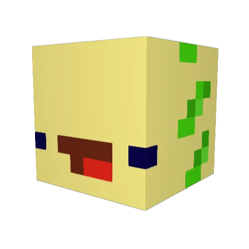 Derphiliosus Minecraft avatar head, 3D render