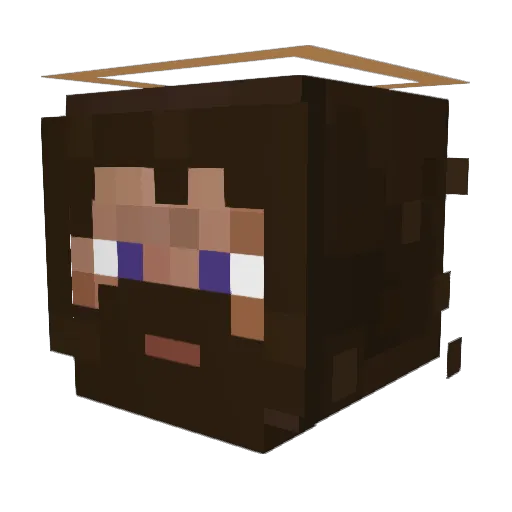 Derpily Minecraft avatar head, 3D render