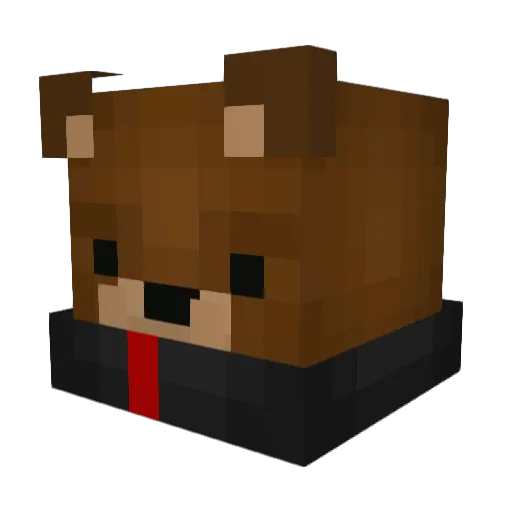 DerpingPikachu Minecraft avatar head, 3D render