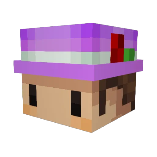 Derpington Minecraft avatar head, 3D render