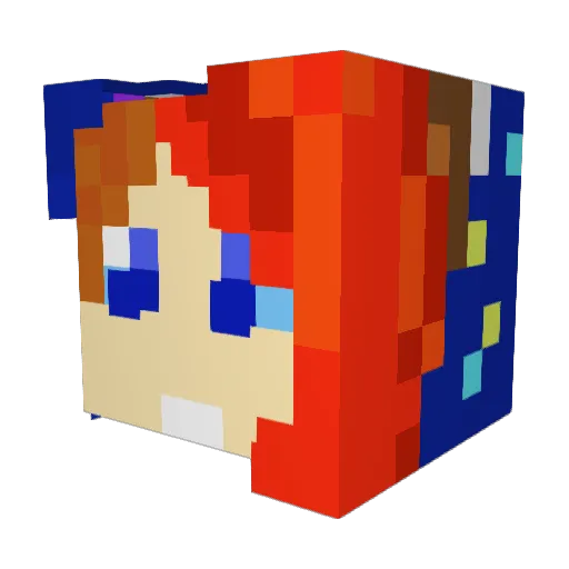 Derpipose Minecraft avatar head, 3D render