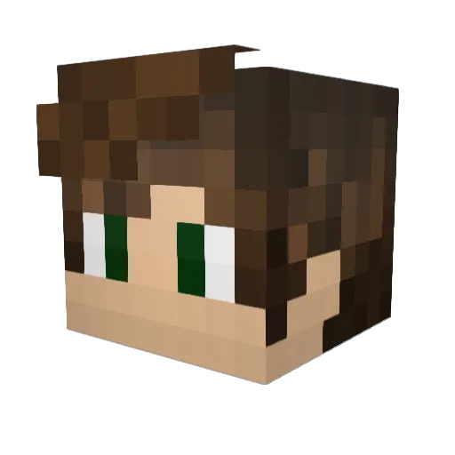 Derpixx Minecraft avatar head, 3D render