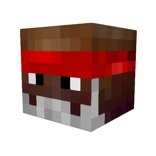 DerpleManBaby Minecraft avatar head, 3D render
