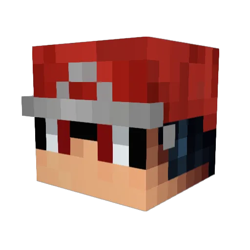 Derplessness123 Minecraft avatar head, 3D render