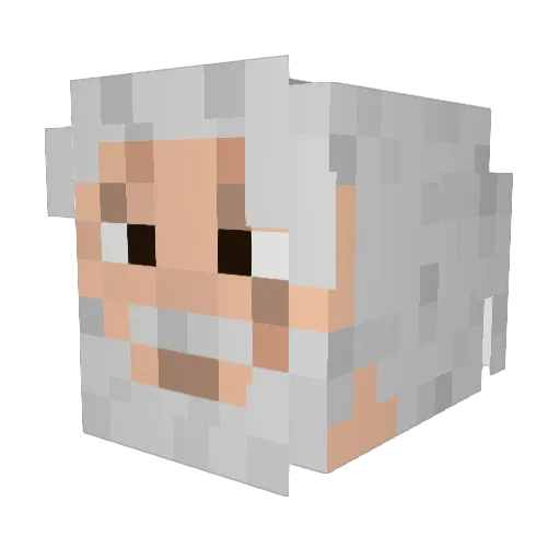 Derpman564 Minecraft avatar head, 3D render