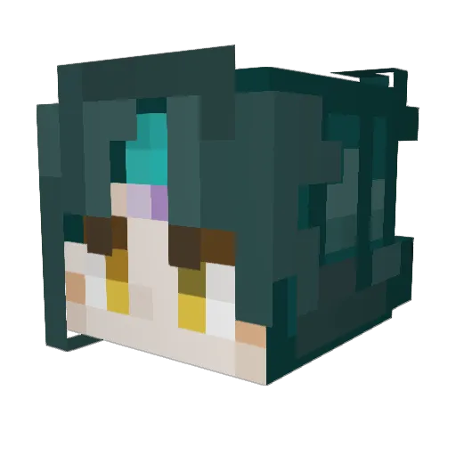DerpmanMcgee Minecraft avatar head, 3D render