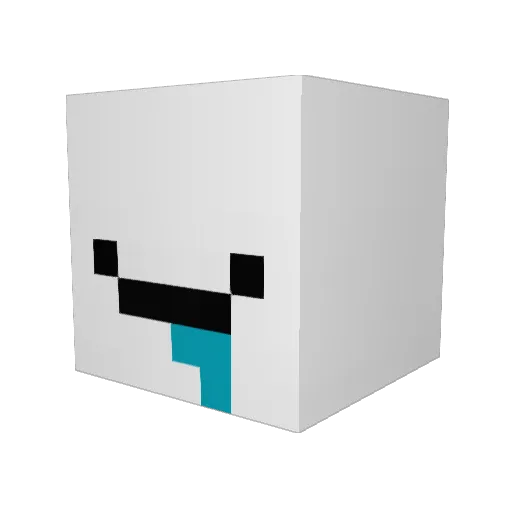 Derpolope Minecraft avatar head, 3D render
