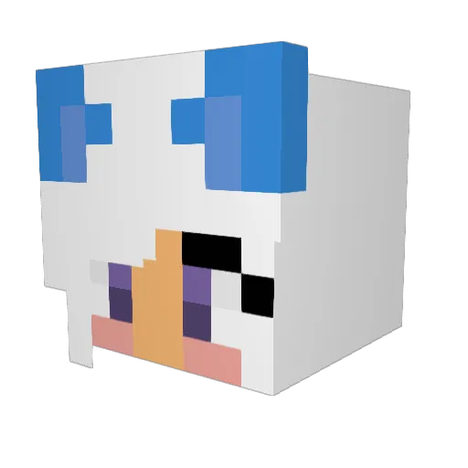 DerpsDad Minecraft avatar head, 3D render