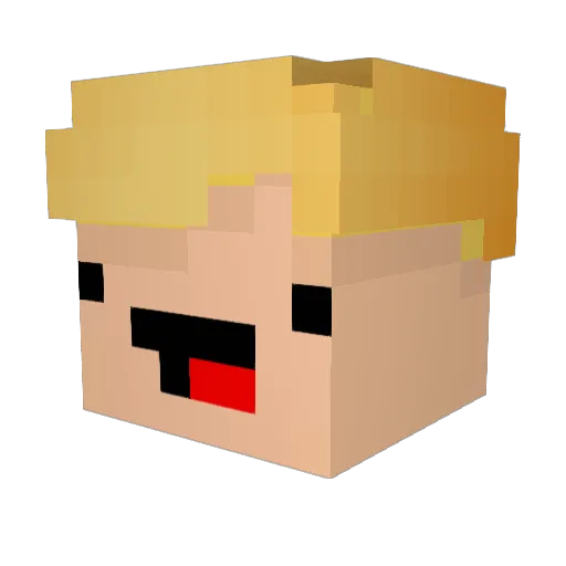 Derpsickle Minecraft avatar head, 3D render