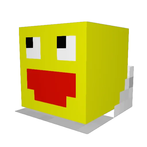 Derpstix Minecraft avatar head, 3D render
