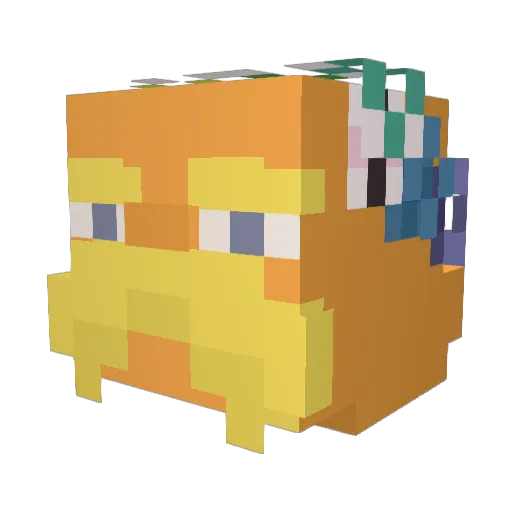 Derpsyyy Minecraft avatar head, 3D render