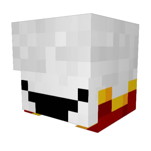 DerpyAfro Minecraft avatar head, 3D render