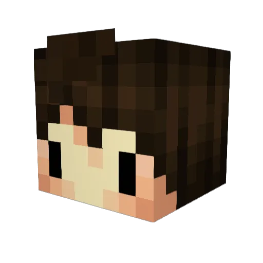 DerpyCake21 Minecraft avatar head, 3D render