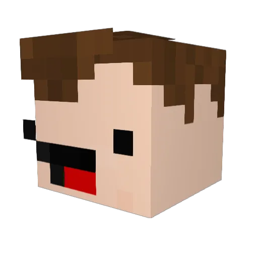 DerpyDave00 Minecraft avatar head, 3D render